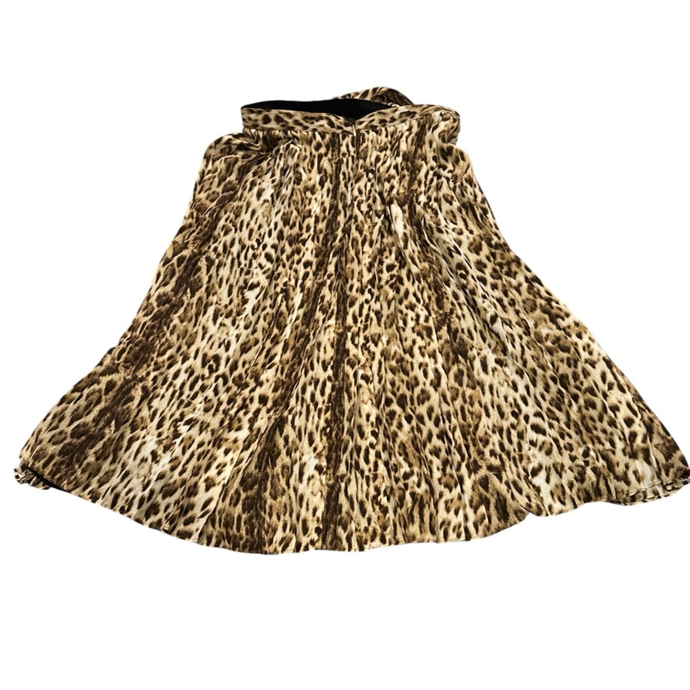 JCREW PLEATED ANIMAL PRINT MOBWIFE VIBE LEOPARD CHEETAH MIDI SKIRT 4 - Picture 3 of 10